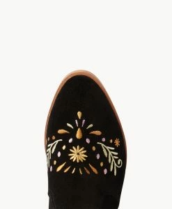Bounty Ankle Boot -Shoe Shop Bounty23wMCDO Black Suede Embroidery 5 2