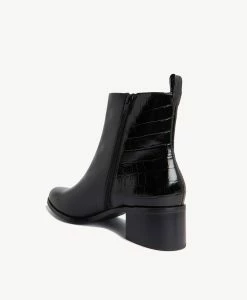 Brinley Ankle Boot -Shoe Shop Brinley23wMCDO Black Leather Black Croc 4