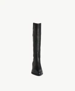 Buxton Western Knee High Boot -Shoe Shop Buxton23wMCDO Black Leather 3