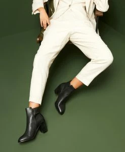 Cane Ankle Boot -Shoe Shop Cane Black Leather 1043