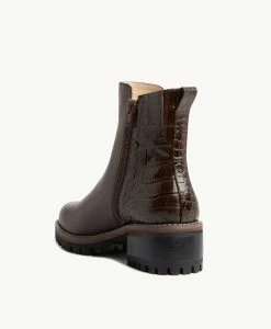 Edge Combat Boot -Shoe Shop Edge23wMCDO Dark Coffee Leather Dark Croc 4