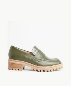 Shoe Shop -Shoe Shop English23wMCDO Olive Leather Olive Croc 2