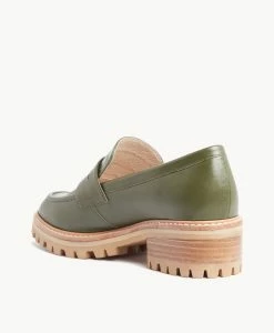 English Loafer -Shoe Shop English23wMCDO Olive Leather Olive Croc 4