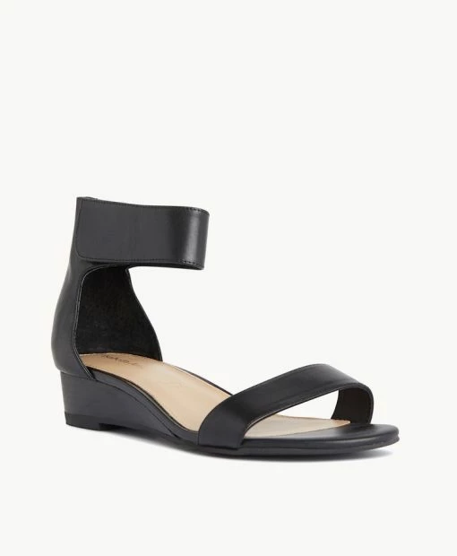 Erika Wedge 1 Erika Wedge -Shoe Shop Erika22sMCDO Black Leather 1