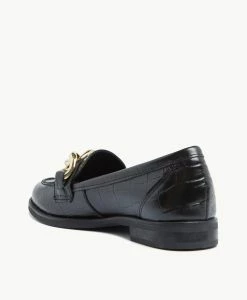 Fae Chain Loafer -Shoe Shop FaeChain23wSLMO Black Croc Leather 4
