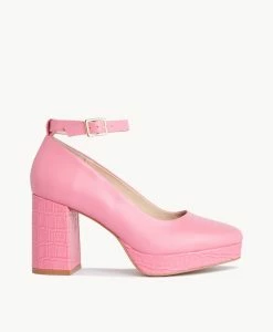 Fleur Platform -Shoe Shop Fleur23wMCDO Peony Pink Leather 2
