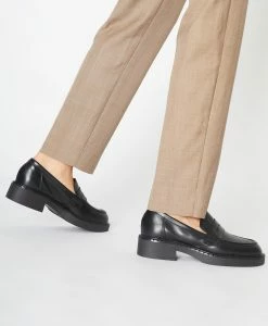 Fran Loafer -Shoe Shop Fran22wSMLO Black Leather 6804