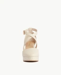 Frankie Platform -Shoe Shop Frankie22sMCDO White Leather Vintage Cream Leather 3 1