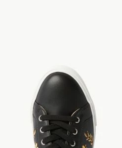 Imogen Sneaker -Shoe Shop Imogen W Black Leather Embroidery 5