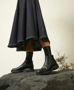 Ink Combat Boot 11 Ink Combat Boot -Shoe Shop Ink Black Leather 1696