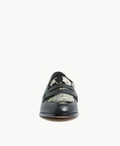 Iova Loafer -Shoe Shop Iova23wMCDO Black Floral Black Suede 3
