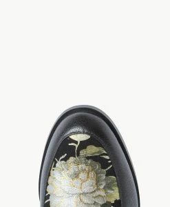 Iova Loafer -Shoe Shop Iova23wMCDO Black Floral Black Suede 5
