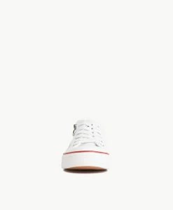 Kellie Sneaker -Shoe Shop Kellie Canvas Zip W White Red Black 3