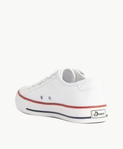 Kellie Sneaker -Shoe Shop Kellie Canvas Zip W White Red Black 4