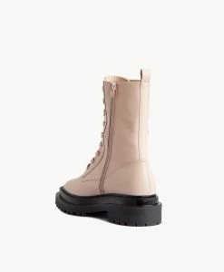 Kira Combat Boot -Shoe Shop Kira22wMCDO pink Leather 4