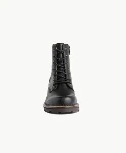 Leah Lace Up Boot -Shoe Shop Leah21wVTSO Black Leather 3