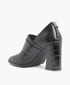 Markle Heel -Shoe Shop Markle23wMCDO Black Leather Black Croc 4