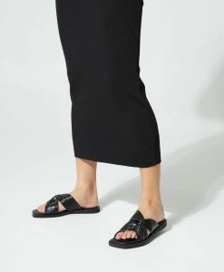 Misty Sandal -Shoe Shop Misty22sURBO Black Leather 0143