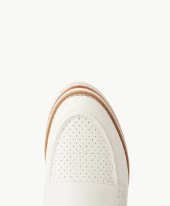 Nori Wedge Platform Loafer -Shoe Shop Nori22sMNCO White Leather 5 1