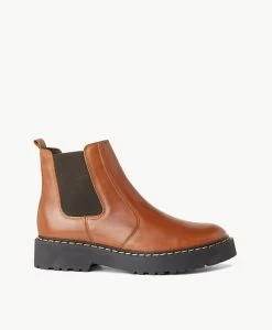 Ody Combat Boot -Shoe Shop Ody22wONLO Brandy Leather 2