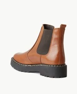Ody Combat Boot -Shoe Shop Ody22wONLO Brandy Leather 4
