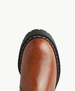 Ody Combat Boot -Shoe Shop Ody22wONLO Brandy Leather 5