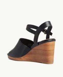 Opal Wedge -Shoe Shop Opal22sMCDO Black Leather 4
