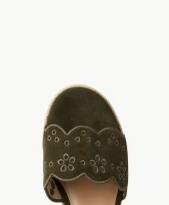 Oriel Wedge Sandal -Shoe Shop Oriel22sMCDO Olive Suede 5 1