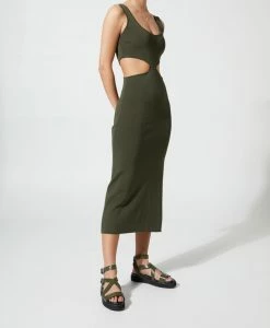 Paige Sandal -Shoe Shop Paige Olive Leather 0001