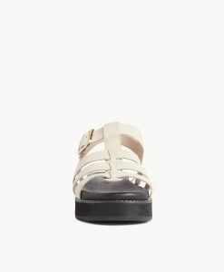 Paisley Strappy Sandal -Shoe Shop Paisley22sMCDO Vintage Cream Leather 3