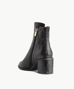 Parker Ankle Boot 9 Parker Ankle Boot -Shoe Shop Parker22wVTSO Black Croc Black Leather 4