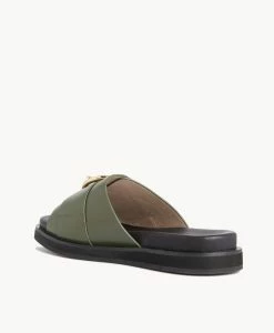 Pearl Slide -Shoe Shop Pearl22sMNCO Olive Leather 4