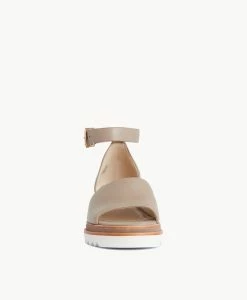 Raquel Wedge Sandal -Shoe Shop Raquel22sMCDO Taupe Leather 3