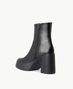 Rave Platform Ankle Boot -Shoe Shop Rave23wPLXO Black Leather 4