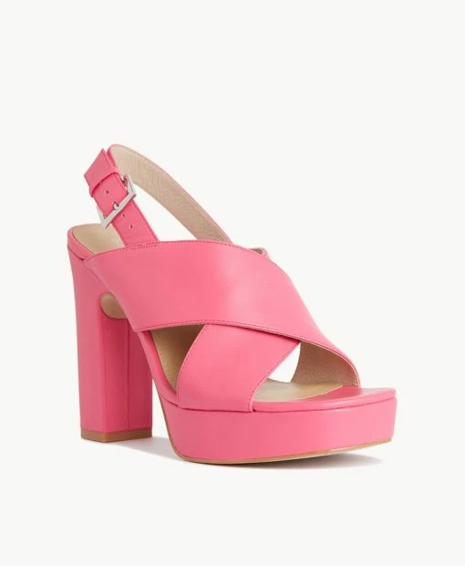 Restless Platform Heel 8 Restless Platform Heel -Shoe Shop Restless22sMCDO Hot Pink Leather 2