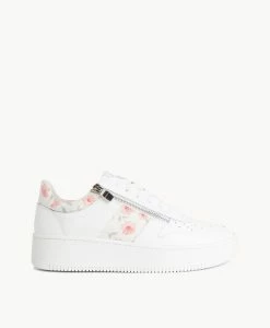 Roxy Sneaker -Shoe Shop Roxy Zip W White Rose Print 2