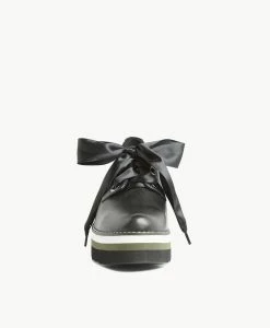 Sapna Wedge -Shoe Shop Sapna23wMNCO Black Leather Black Suede 3