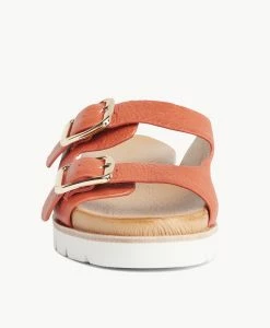 Savvy Platform Slide -Shoe Shop Savvy21sMCDO Burnt Orange 3 1