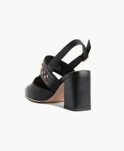 Siro Slingback Heel -Shoe Shop Siro21wMCDO Black Leather 4