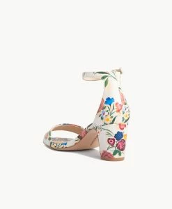 Swift Heeled Sandal -Shoe Shop Swift17sMCDO White Floral 4 1