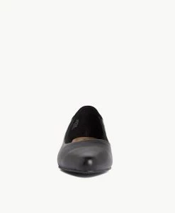 Wendy Dress Flat -Shoe Shop Wendy22sMNCO Black Leather Black Suede 3